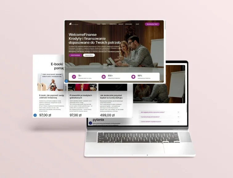 WelcomeFinance – strony internetowe zrealizowana przez OlekCodeTech